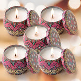 Andme Scented Candles for Home(Pack of 50), Diwali Decoration Items for Home Decor, Christmas New Year Gift Items, Birthday Gift, Orange Fragrance(120 GMS Each)